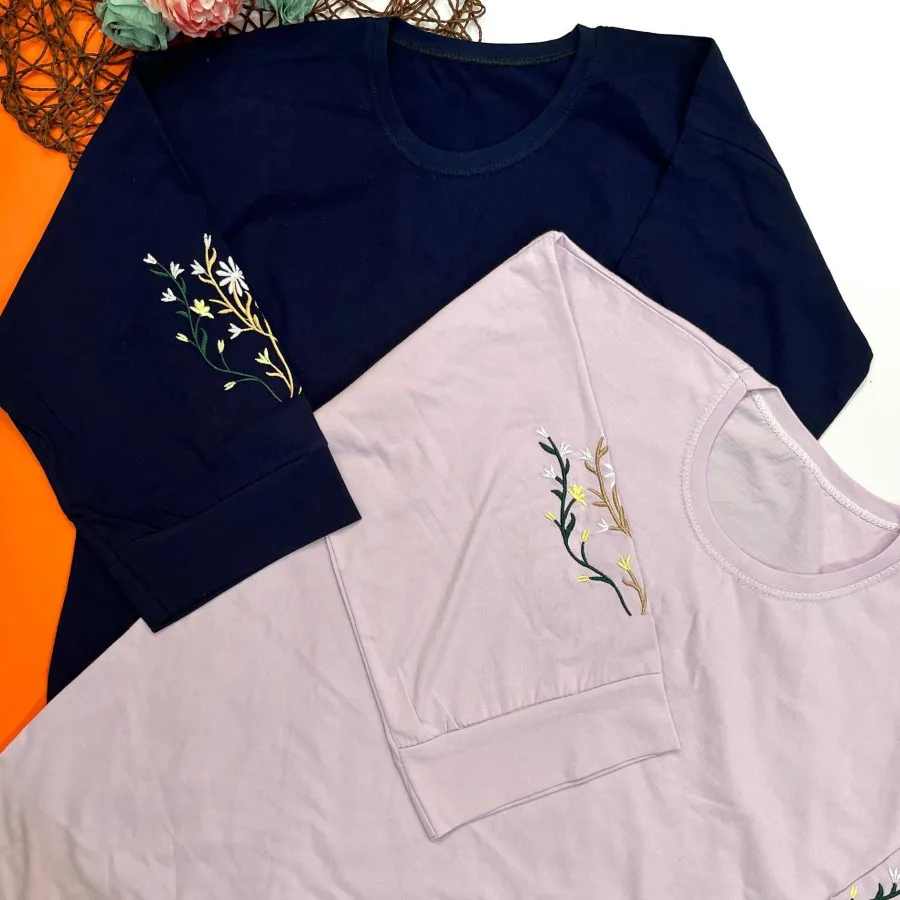 تیشرت گلدوزی نخ پنبه