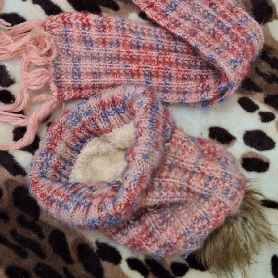 ست شال و کلاه بافت