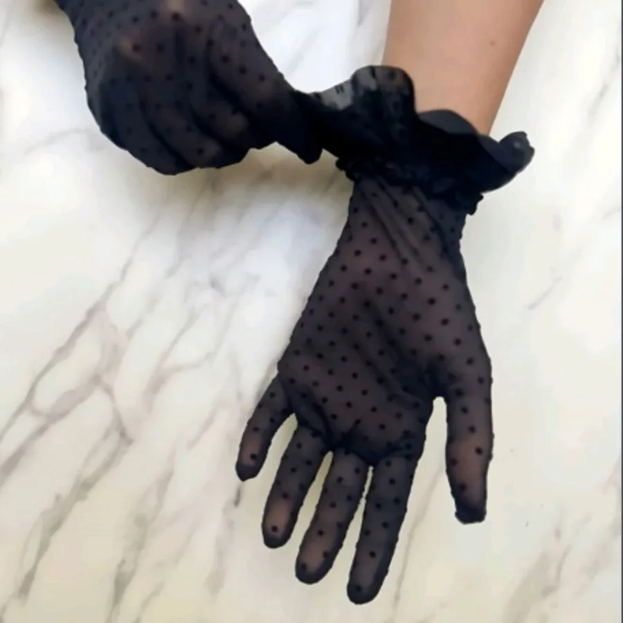 دستکش توری مشکی