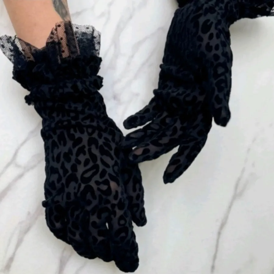 دستکش توری مشکی