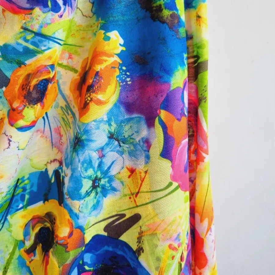 دامن بلند گلگلی آبرنگی