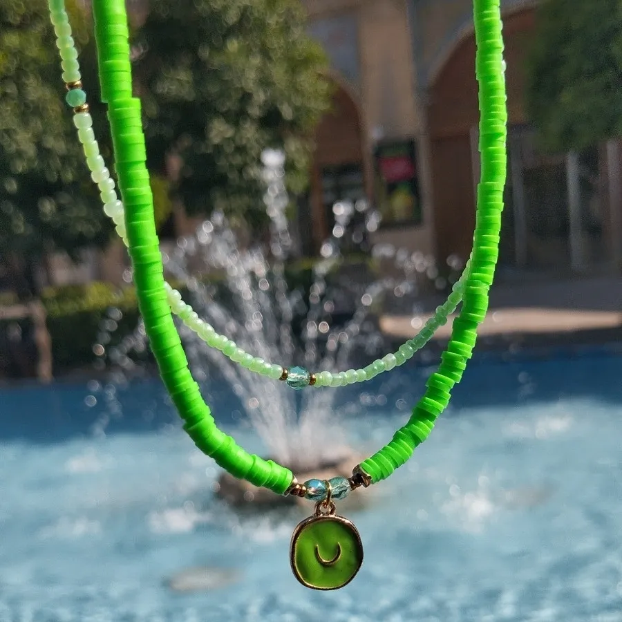 گردنبند فیمو دو ردیفه