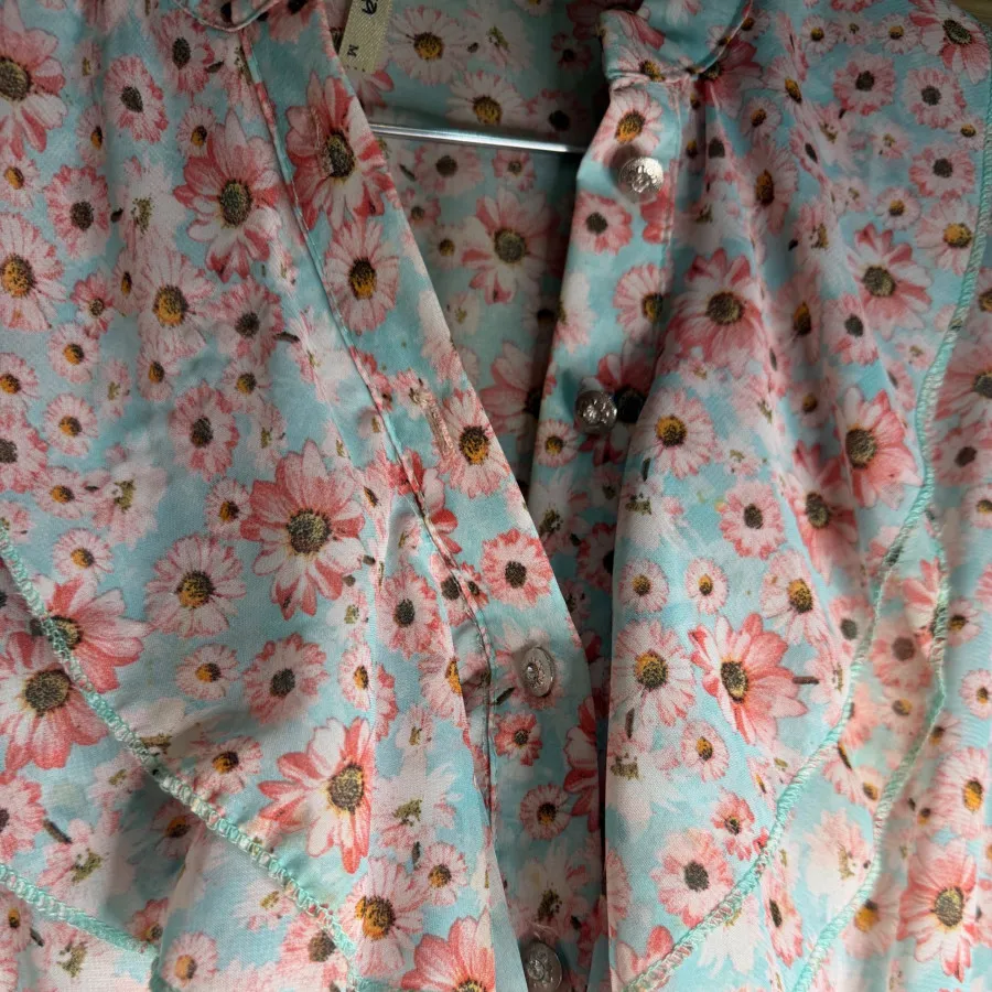 پیراهن حریر گل گلی