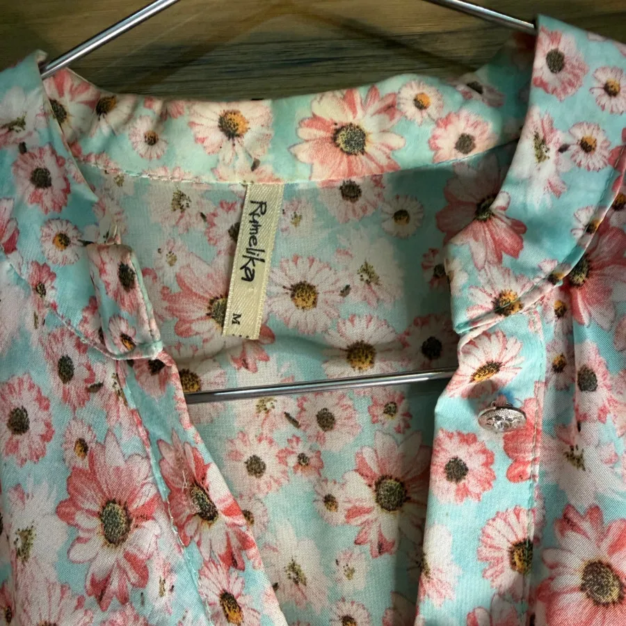 پیراهن حریر گل گلی