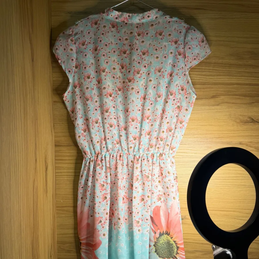 پیراهن حریر گل گلی