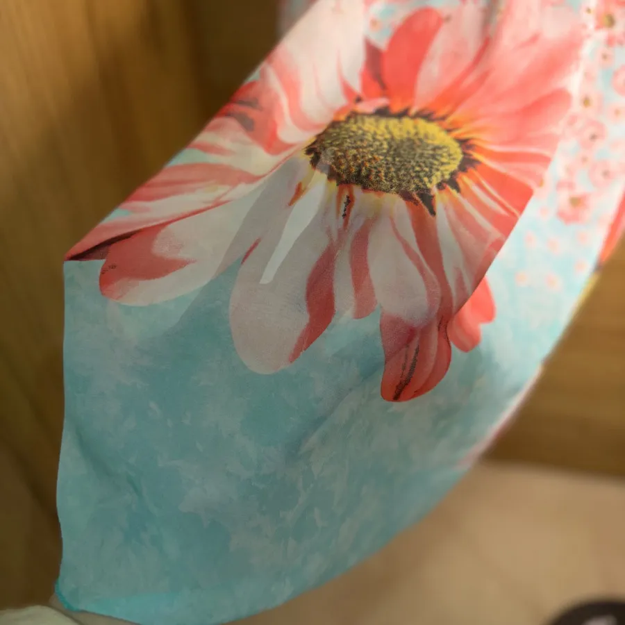 پیراهن حریر گل گلی