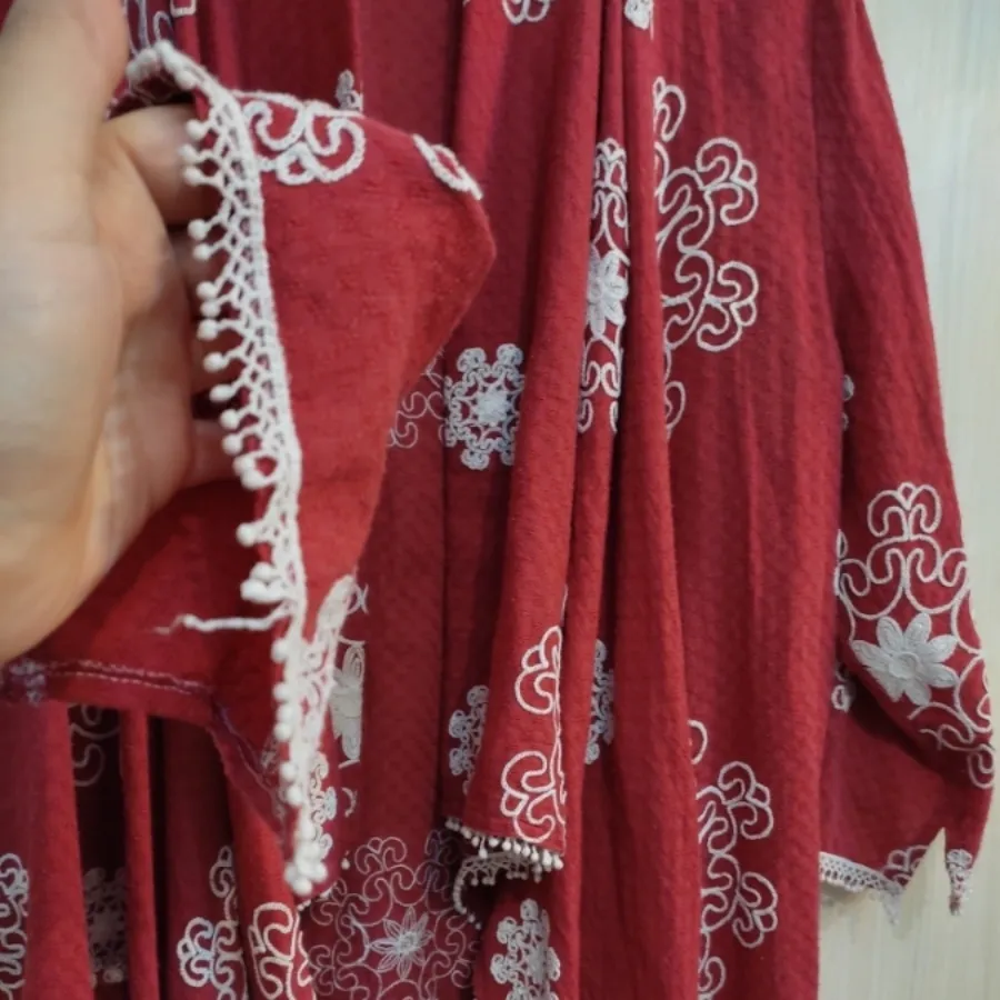 مانتو زیبا تماما سوزن دوز