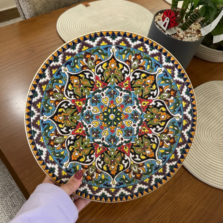 بشقاب مینا کاری