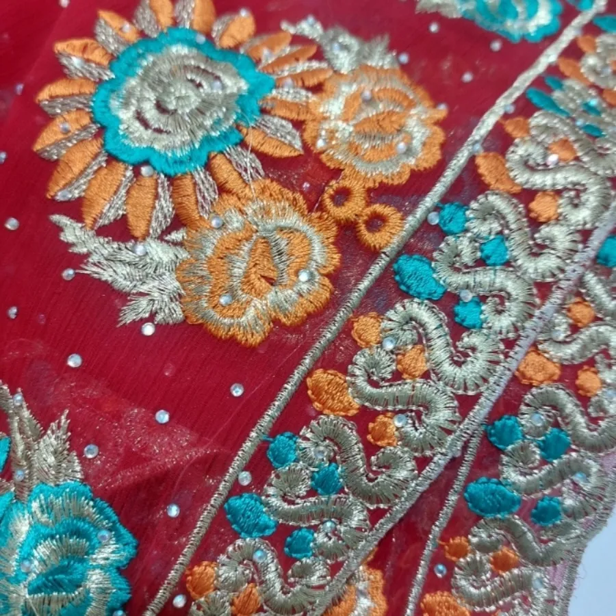 پارچه حریر نگین دار