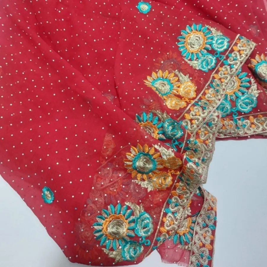 پارچه حریر نگین دار