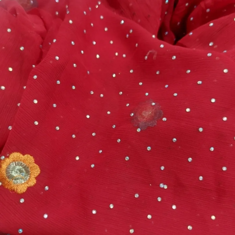 پارچه حریر نگین دار