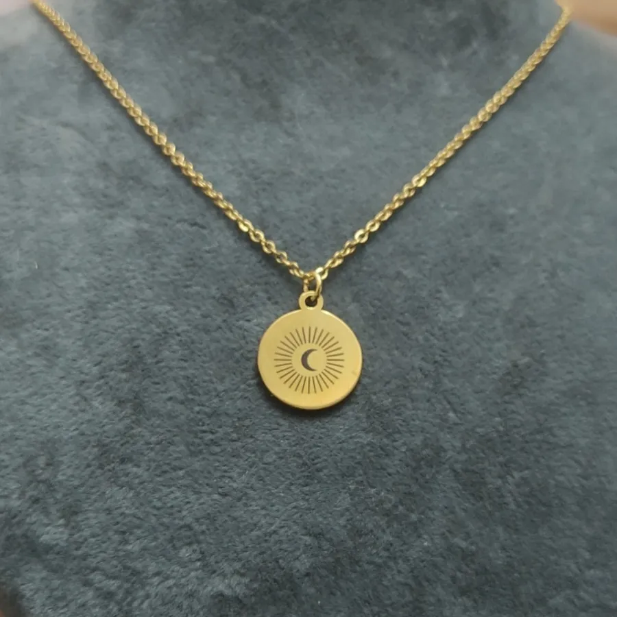 گردنبند ماه وخورشید استیل