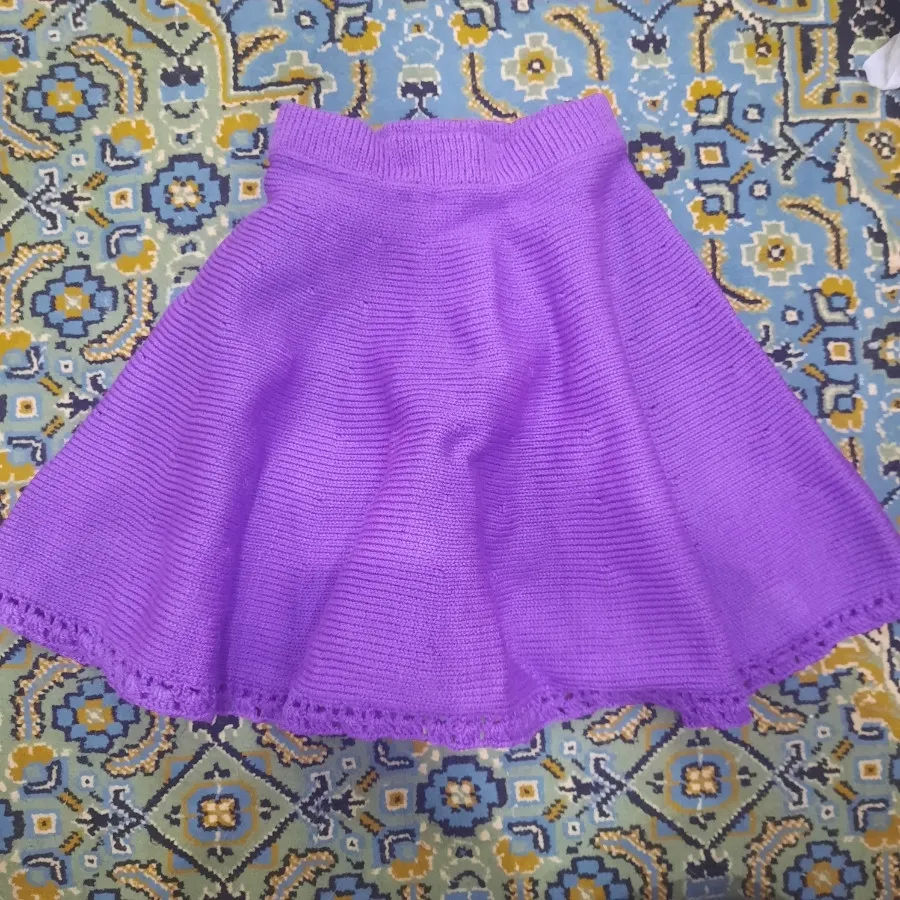 دامن بافتنی بچگانه