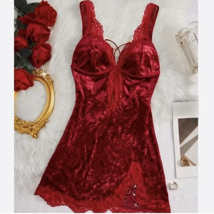 لباس خواب مخمل زنانه