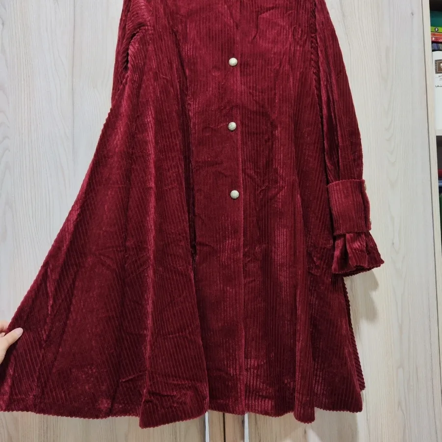 مانتو کبریتی مخمل پاییزه