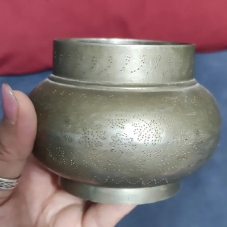 دخل برنجی قدیمی قلم دار