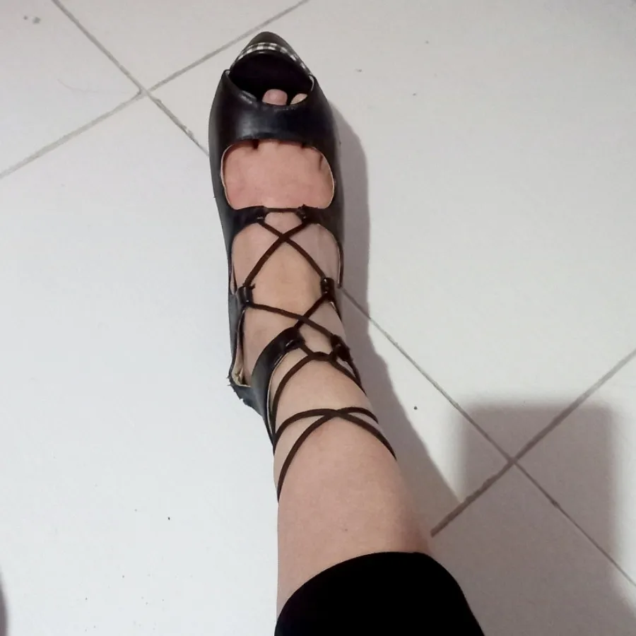 کفش پاشنه بلند چرم