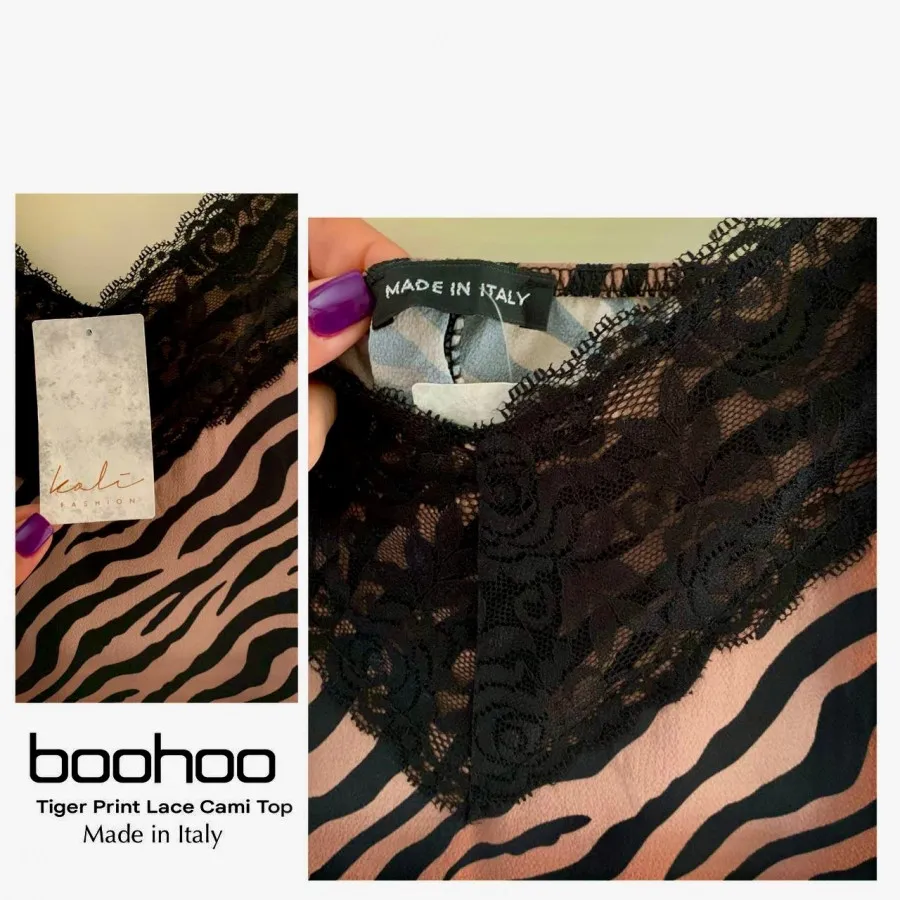 تاپ tiger boohoo