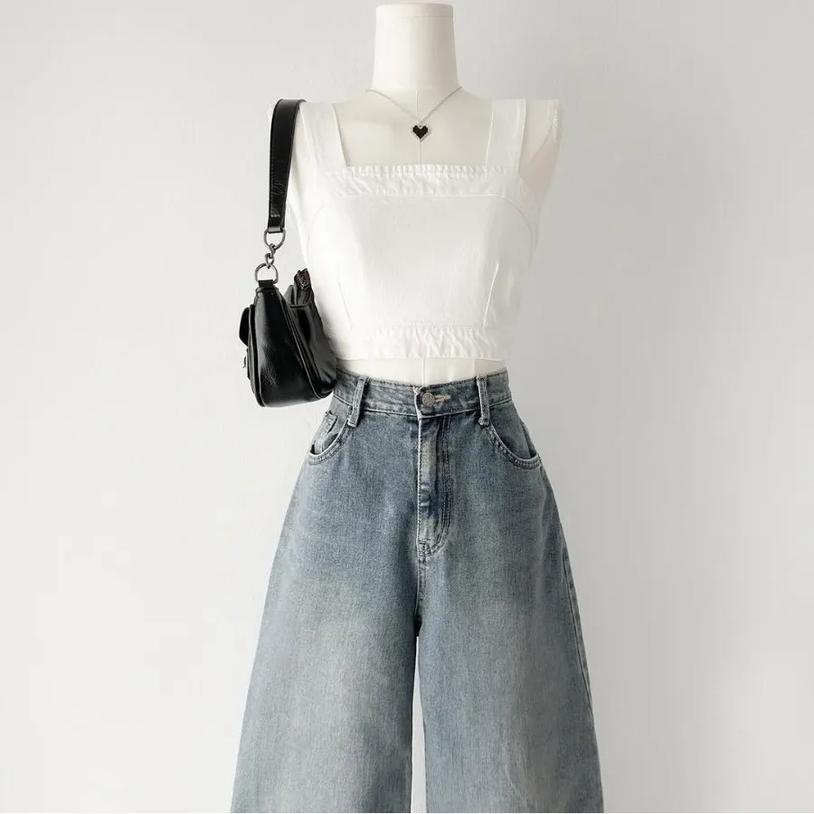 کراپ جین سفید وارداتی ترک