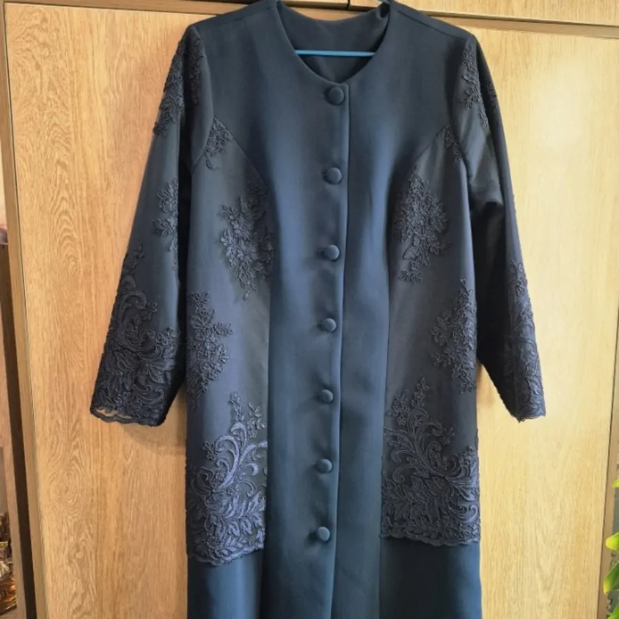 مانتو شلوار کرپ/دانتل