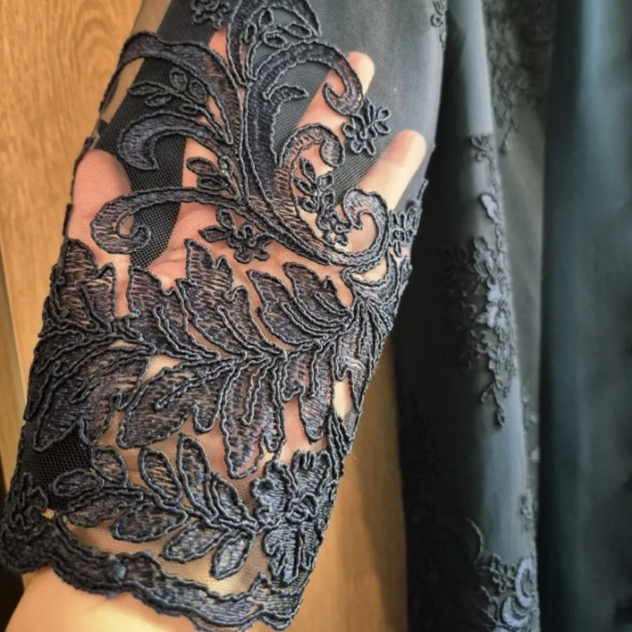 مانتو شلوار کرپ/دانتل