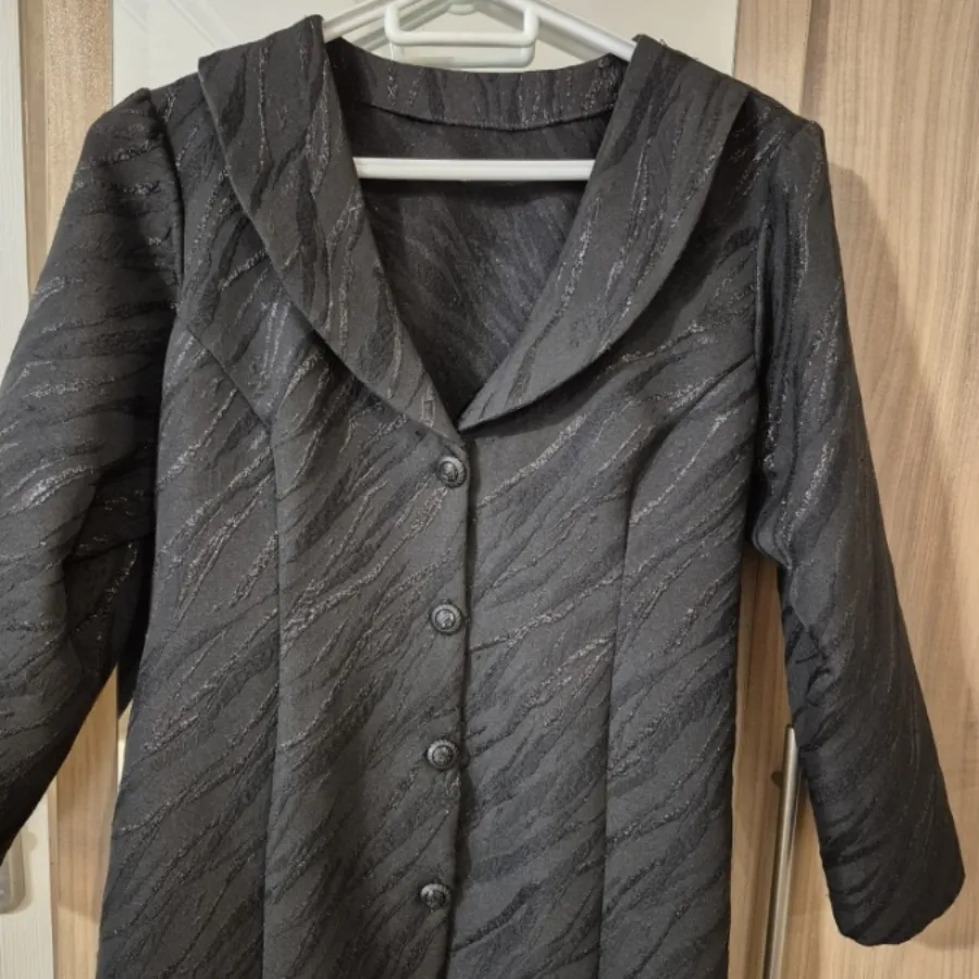 مانتو دامن ژاکارد مشکی