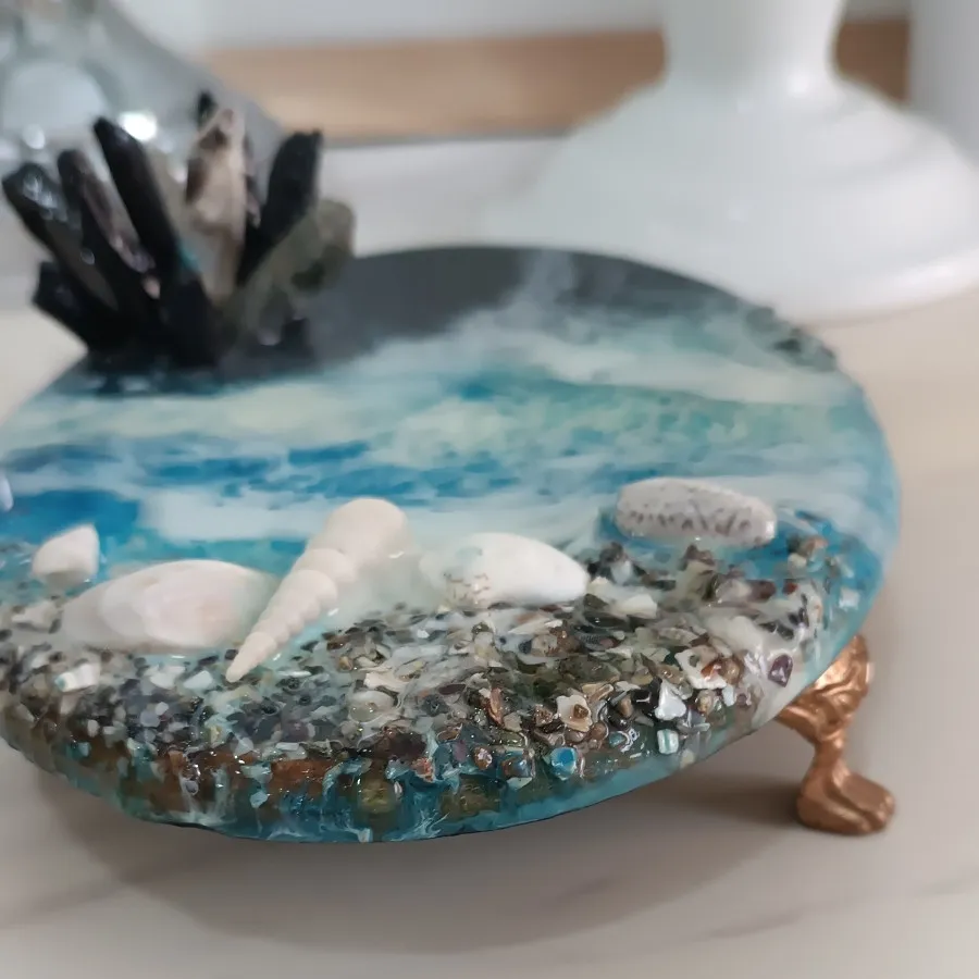 ظرف رزینی دریا و صدف