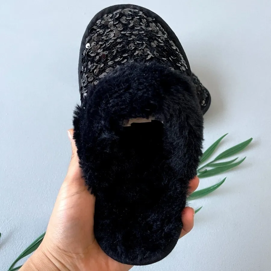 پاپوش خز زنانه برند I am