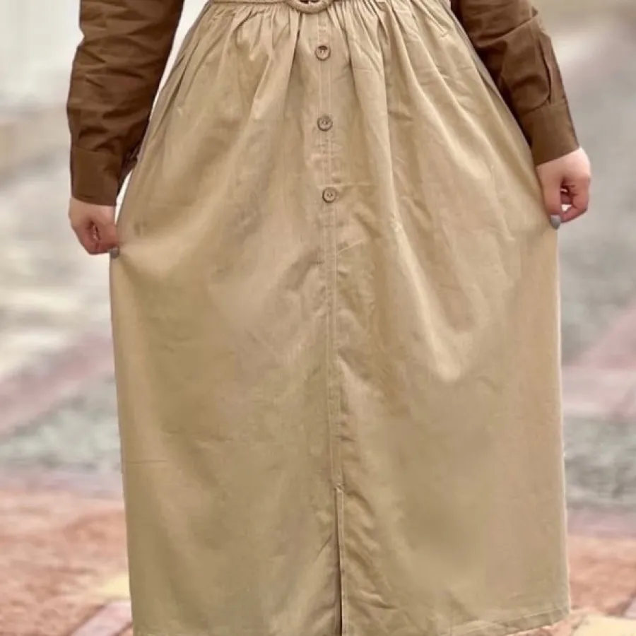 دامن لینن جلوچاک