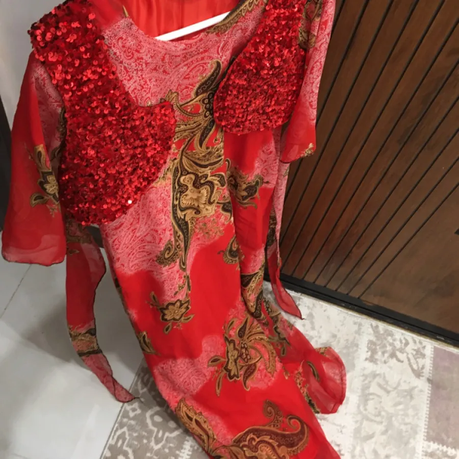 پیراهن کردی زنانه قرمز