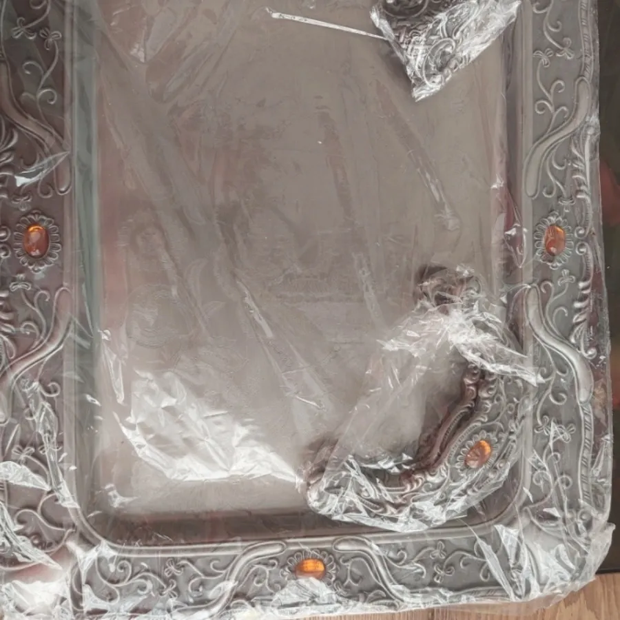 سینی پیوتر نگین دار و پای