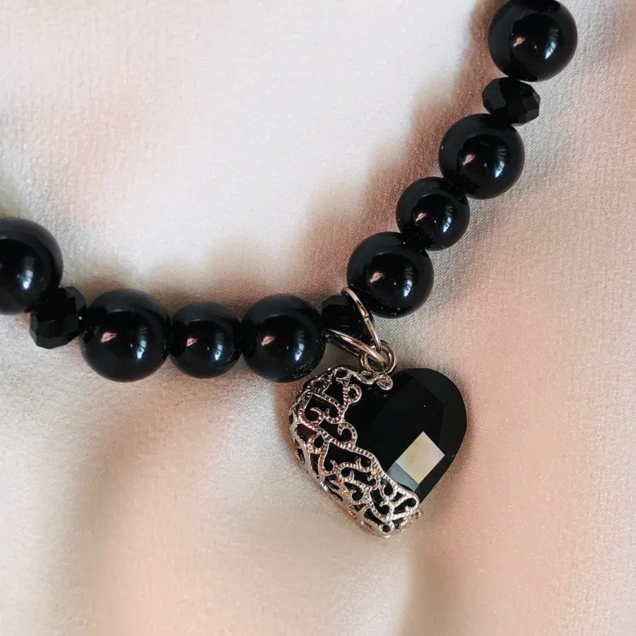 گردنبند قلب کریستالی