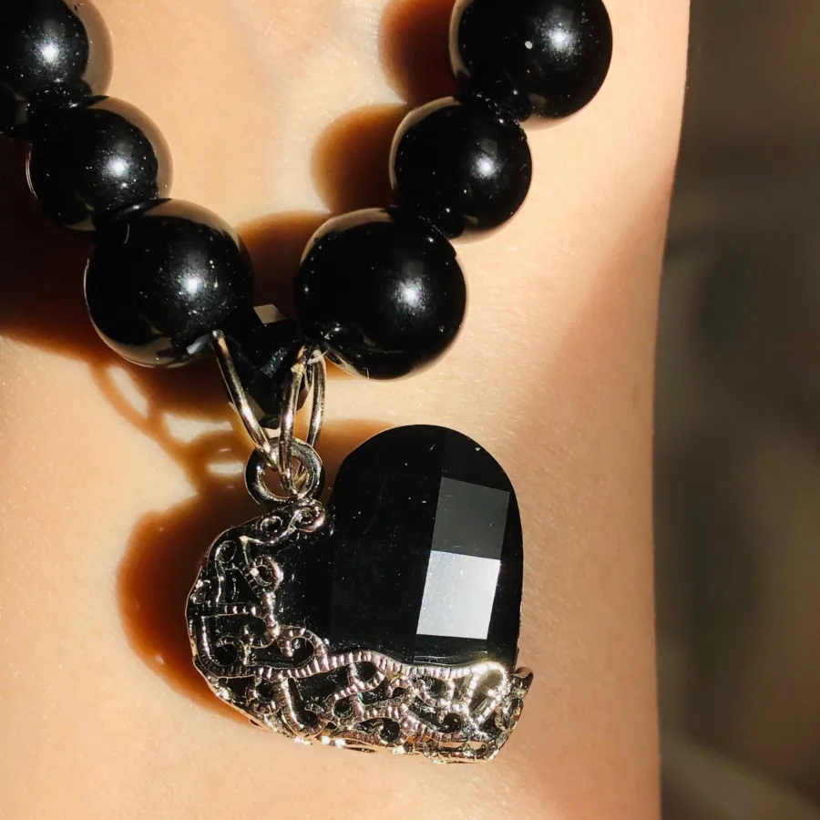 گردنبند قلب کریستالی