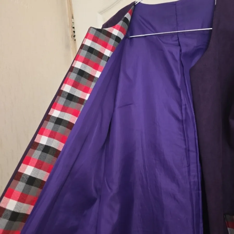 مانتو مخمل بادمجانی