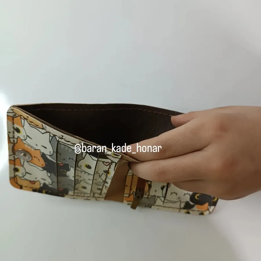 کیف پول جیبی چرم دست دوز