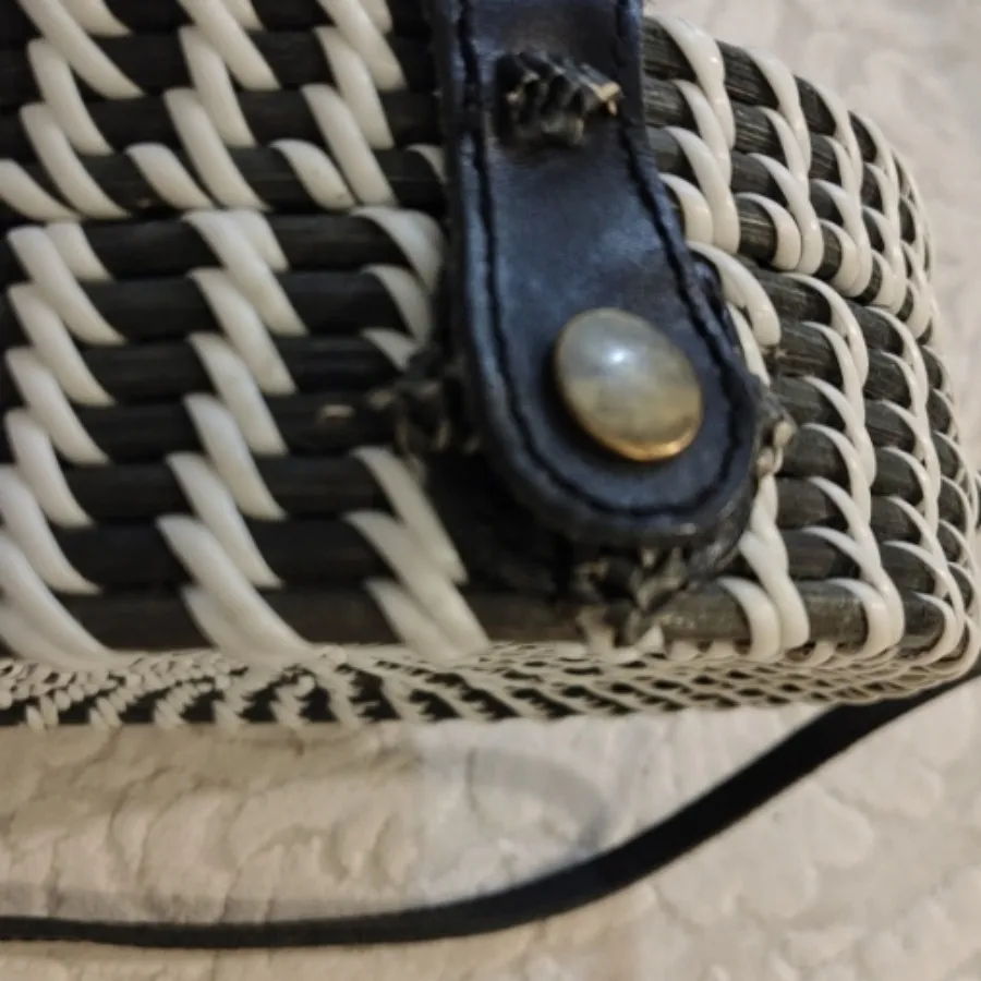 کیف حصیری و چرم