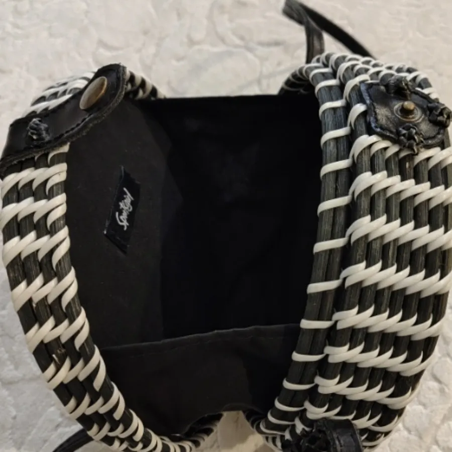 کیف حصیری و چرم