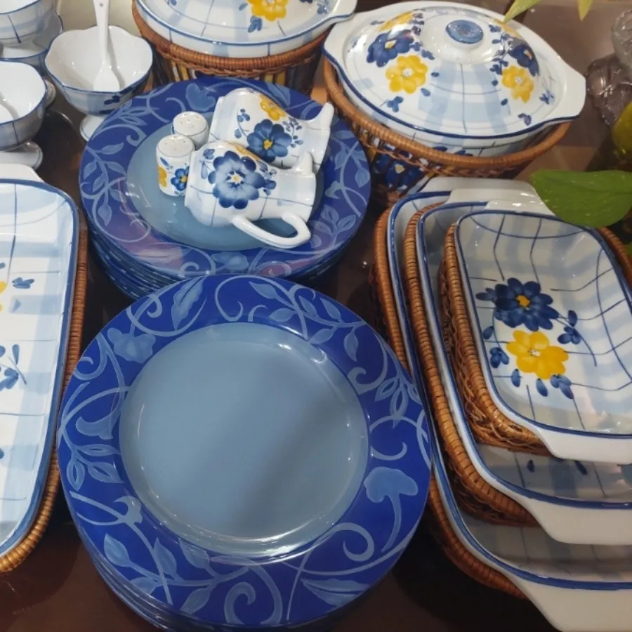 ظروف چینی گلپنبه حصیری