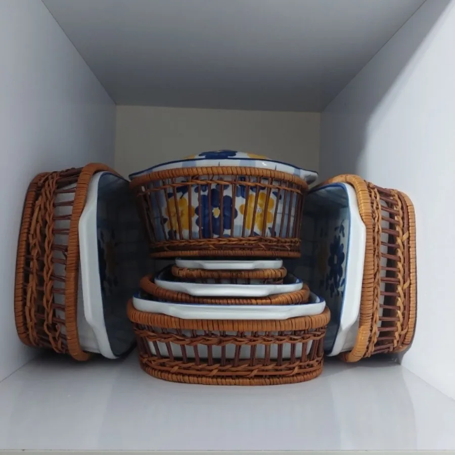 ظروف چینی گلپنبه حصیری