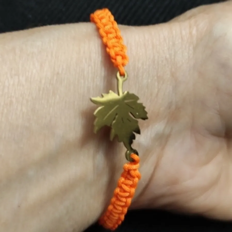 دستبند برگ،استیل رنگ ثابت