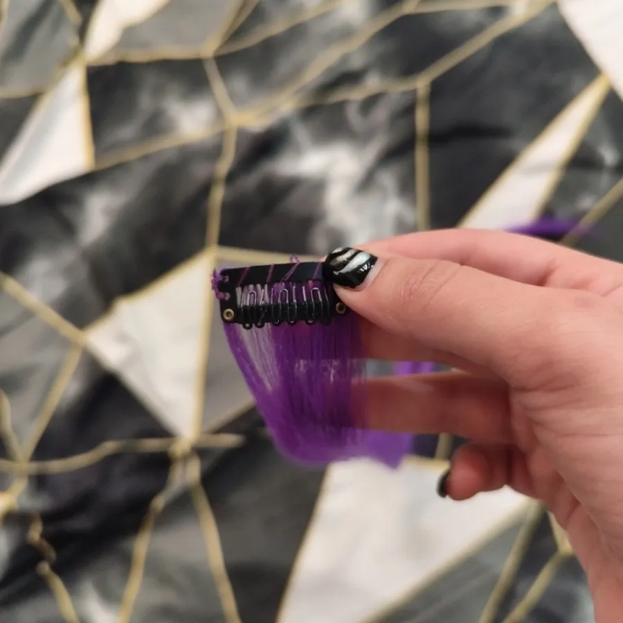 مو مصنوعی گیره ای بنفش