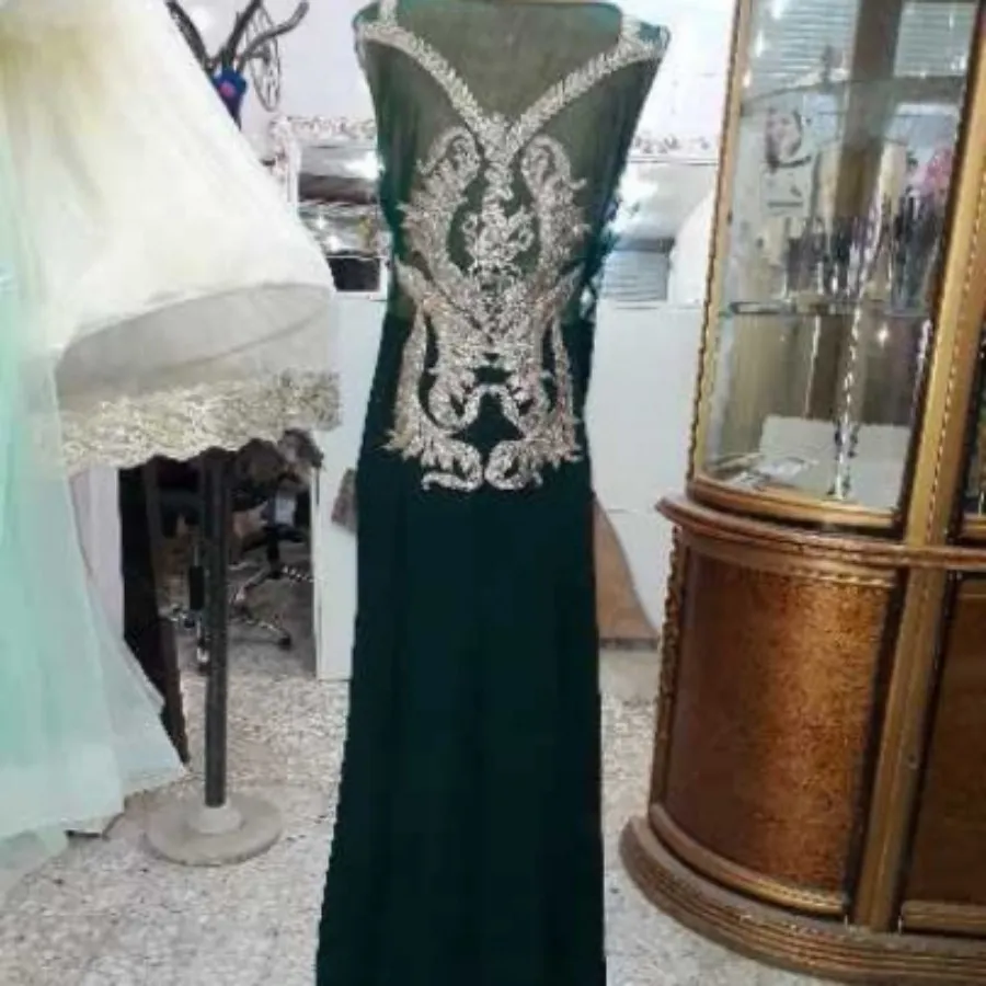 لباس مجلسی نگین دوز و ترک