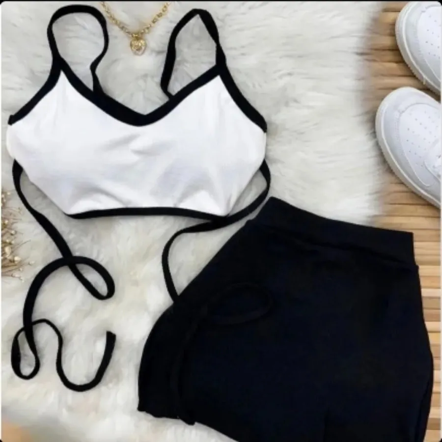 ست کراپ بندی با دامن