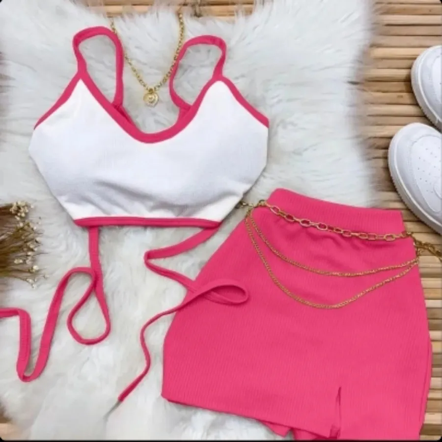 ست کراپ بندی با دامن