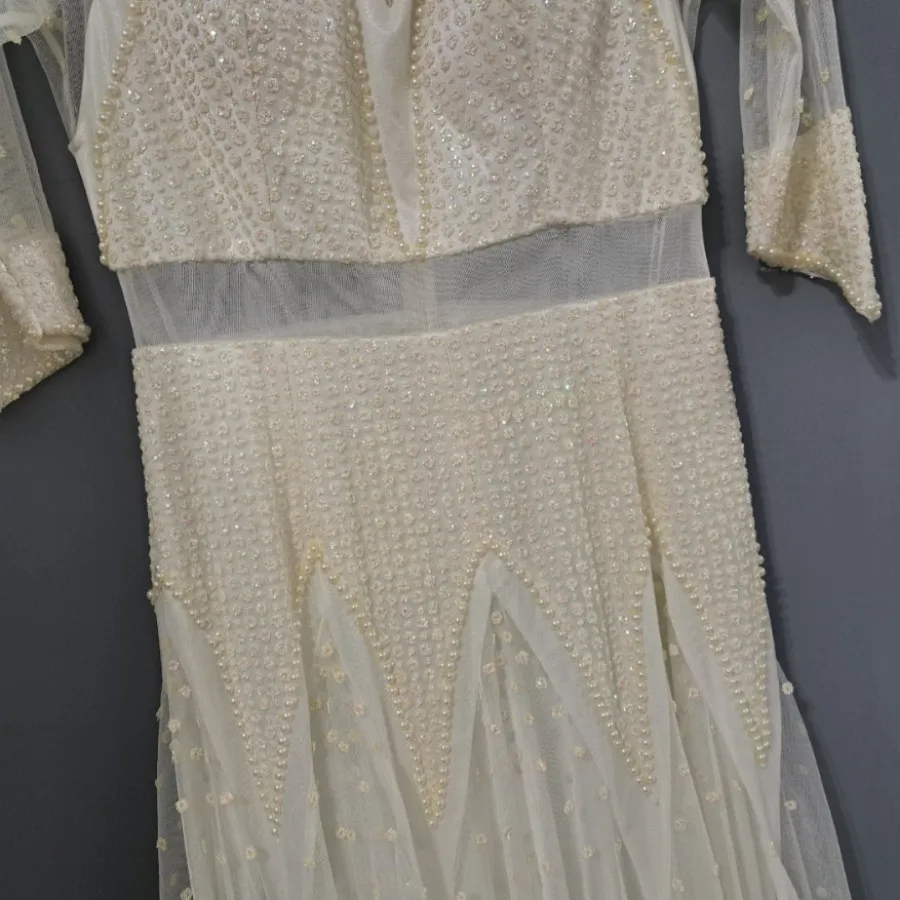 پیراهن بلند مجلسی سفید