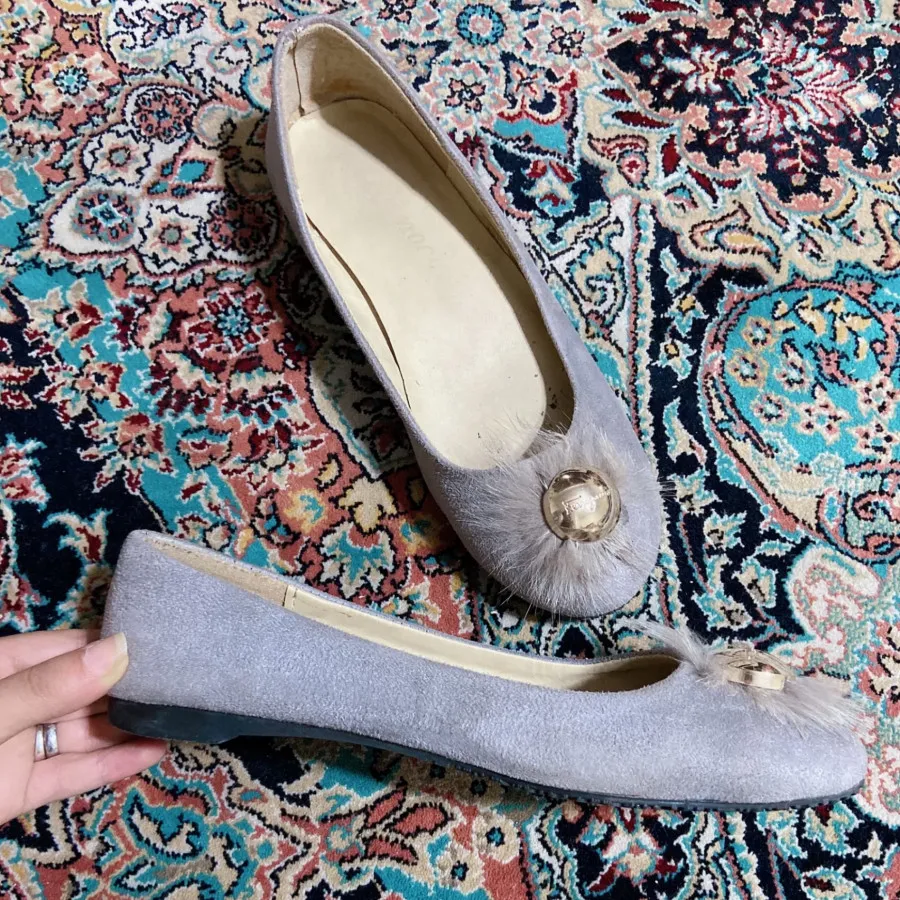 کفش تخت مخمل ترک