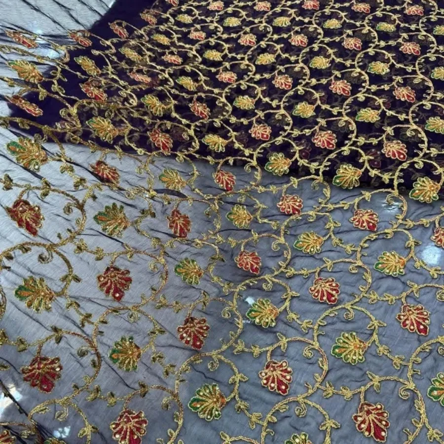 پارچه حریر سوزندوزی