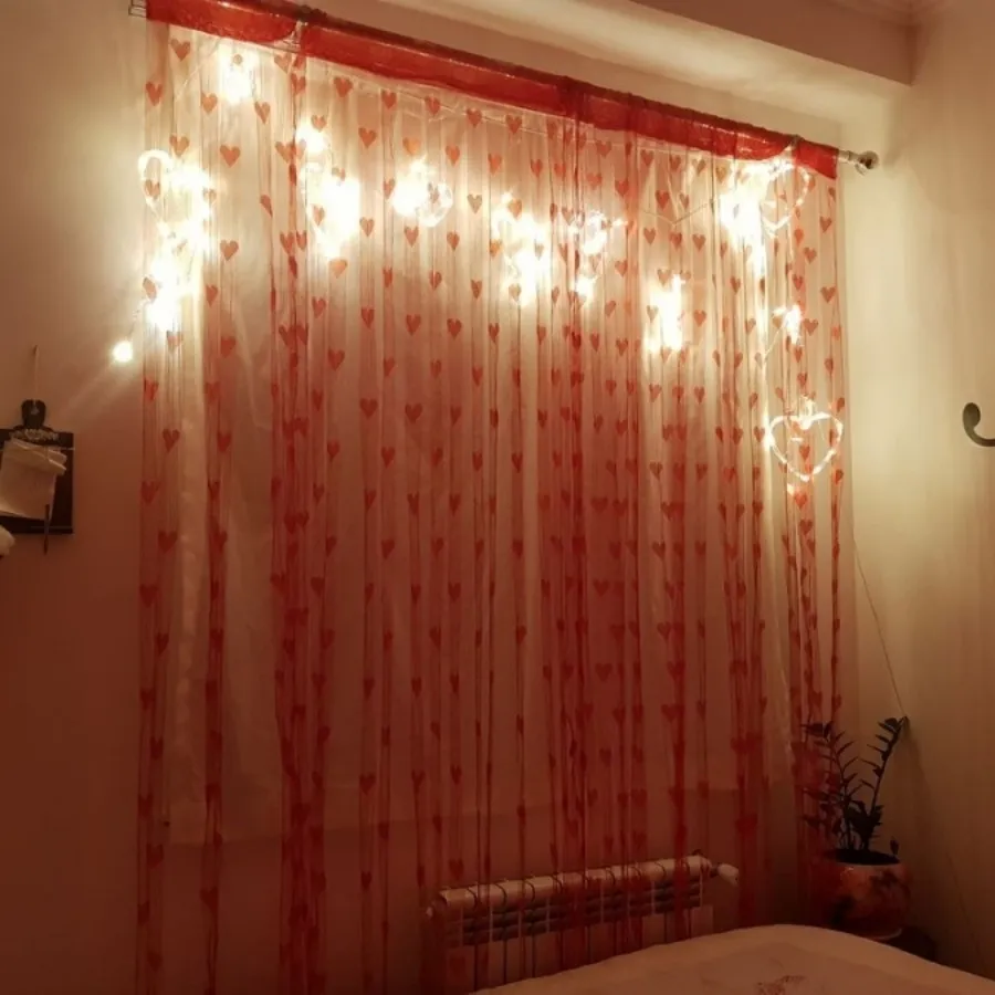 پرده طرح قلب