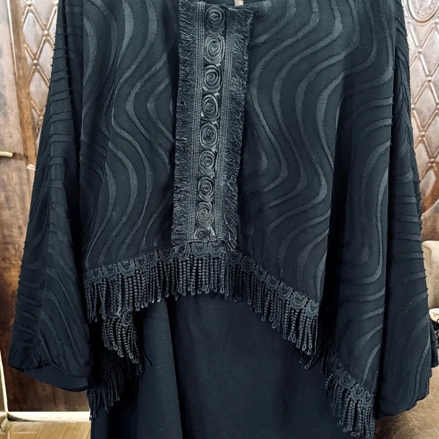 مانتو مجلسی مشکی بلند عید