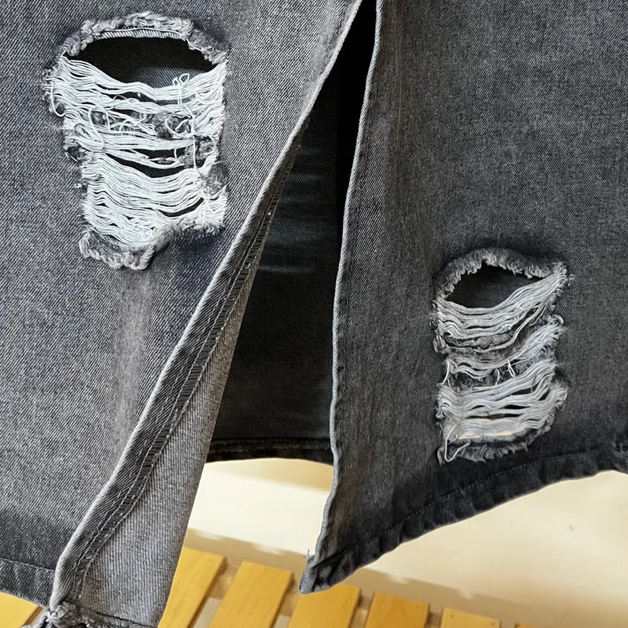 دامن جین جلوچاک زاپ دار